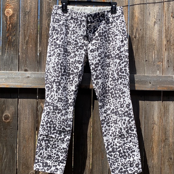 J. Crew Bennett cropped chino snow leopard - Picture 2 of 6